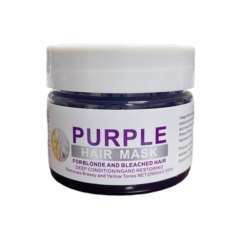 👱♀️Want to lighten your hair color?Your hair needs urgent care!🔥Moisturizing Purple Hair Mask with Long-Lasting Scent