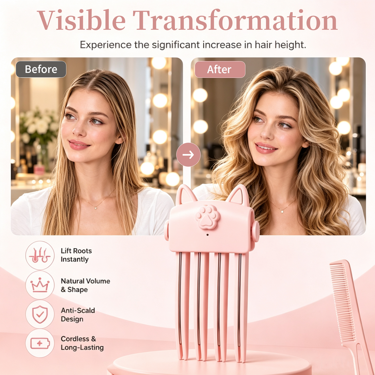 🔥Shape in 3 Seconds！👱‍♀️High Cranial Top Magic Tool！Volumizing Root Lift Clip