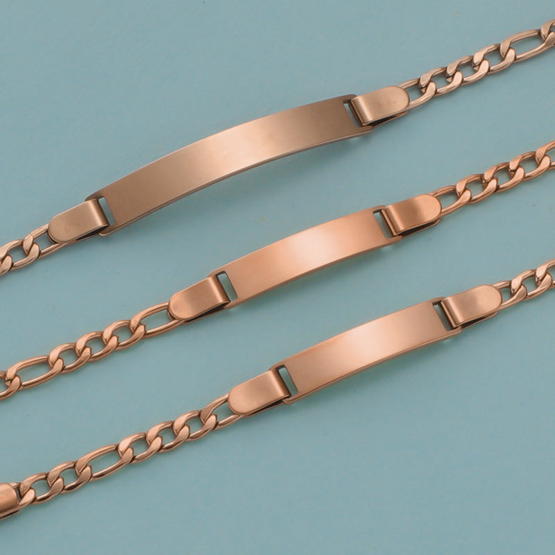 Unique Fashionable Kids' Gift  Style Stainless Steel Engravable Children's Bracelet