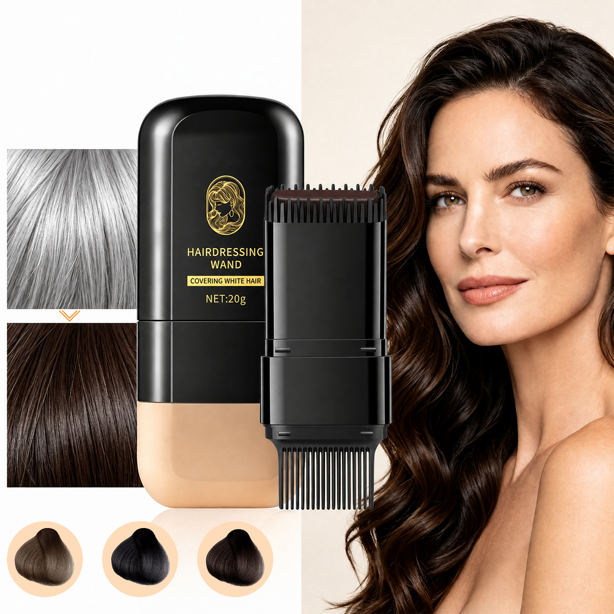 🌸 Instant Hair Color Stick – Built-In Comb & Gray Coverage – Sweat-Resistant & Mess-Free – Temporary Root Touch-Up 💄