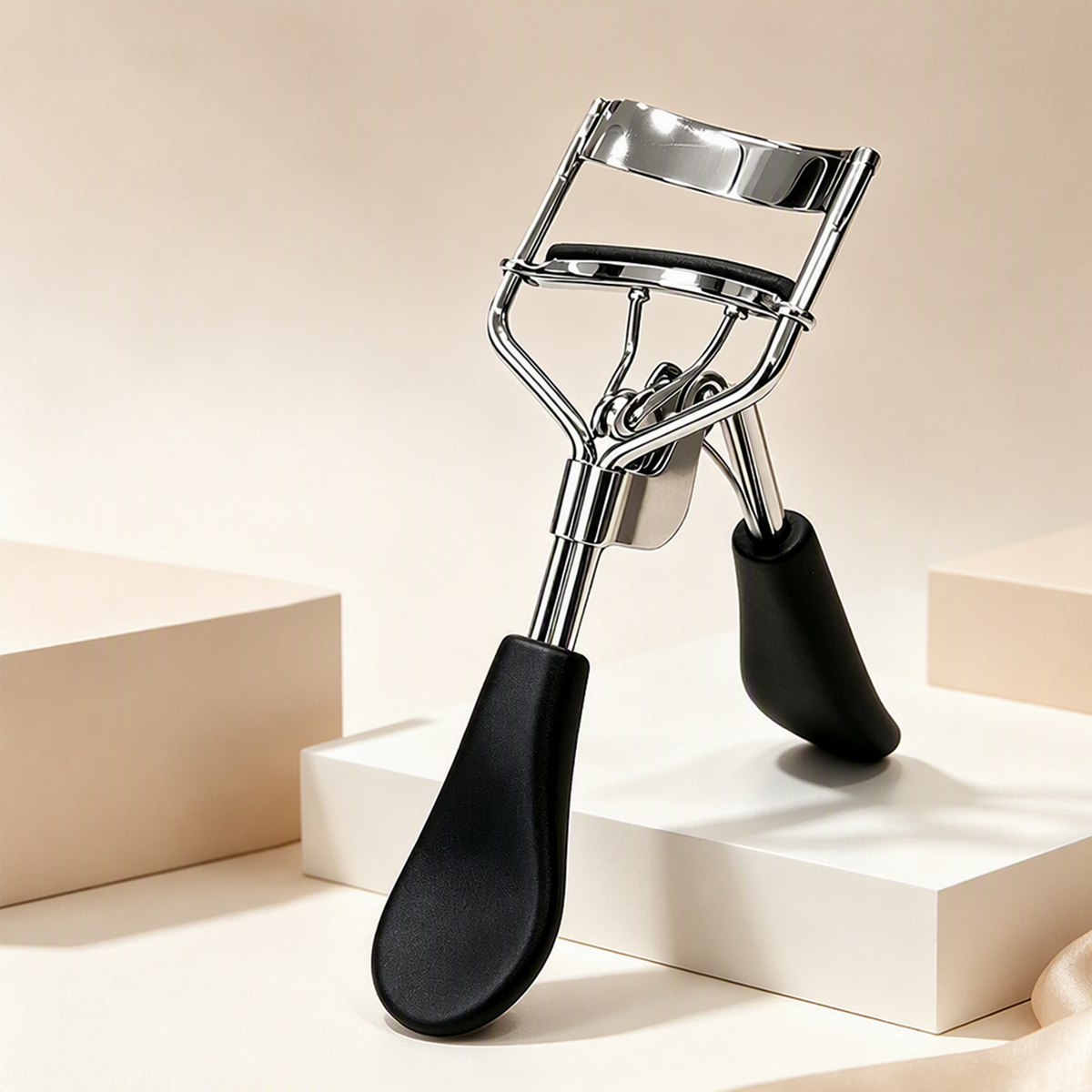 👁️✨Precision Stainless Steel Eyelash Curler with Soft Silicone Pad – Ergonomic Design for All Eye Shapes
