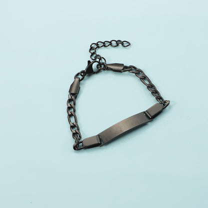 Unique Fashionable Kids' Gift  Style Stainless Steel Engravable Children's Bracelet