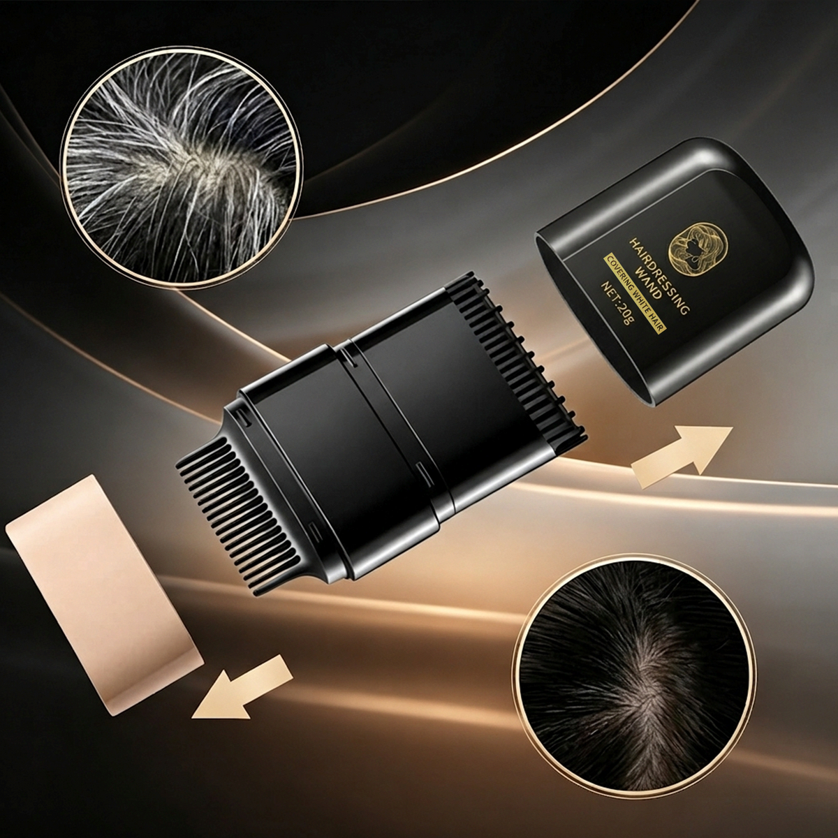 🌸 Instant Hair Color Stick – Built-In Comb & Gray Coverage – Sweat-Resistant & Mess-Free – Temporary Root Touch-Up 💄