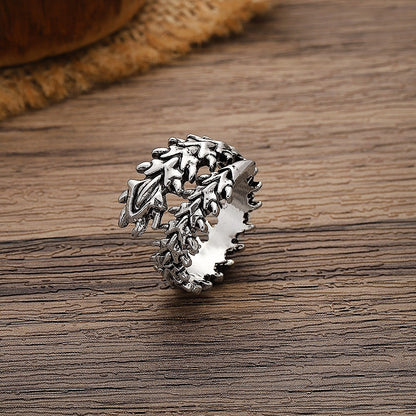 Punk Style Spine Skull Ring, Vintage Adjustable Open Design, Unisex Centipede Shape Finger Ring