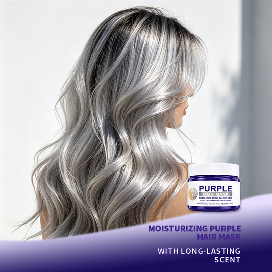 👱‍♀️Want to lighten your hair color?Your hair needs urgent care!🔥Moisturizing Purple Hair Mask with Long-Lasting Scent