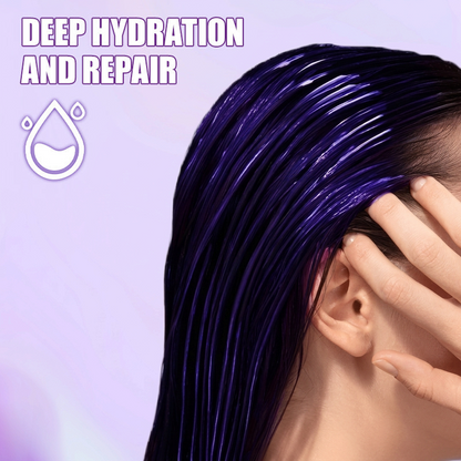 👱‍♀️Want to lighten your hair color?Your hair needs urgent care!🔥Moisturizing Purple Hair Mask with Long-Lasting Scent
