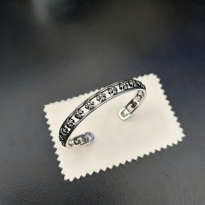 Cross Opening Retro Bracelet Skull Bullet Nail Text Sword Bracelet