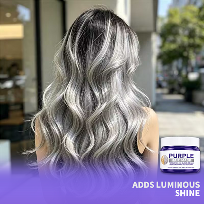 👱‍♀️Want to lighten your hair color?Your hair needs urgent care!🔥Moisturizing Purple Hair Mask with Long-Lasting Scent