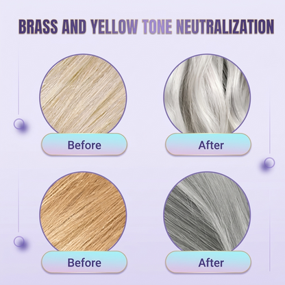 👱‍♀️Want to lighten your hair color?Your hair needs urgent care!🔥Moisturizing Purple Hair Mask with Long-Lasting Scent