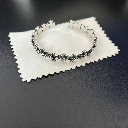 Cross Opening Retro Bracelet Skull Bullet Nail Text Sword Bracelet