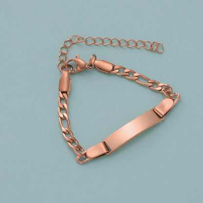 Unique Fashionable Kids' Gift  Style Stainless Steel Engravable Children's Bracelet