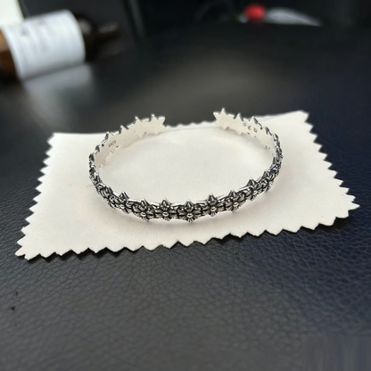 Cross Opening Retro Bracelet Skull Bullet Nail Text Sword Bracelet