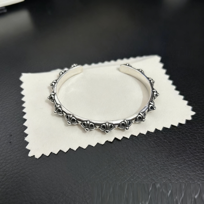 Cross Opening Retro Bracelet Skull Bullet Nail Text Sword Bracelet