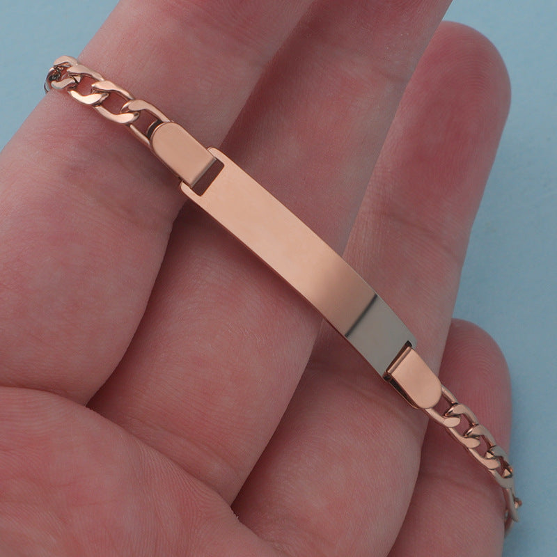 Unique Fashionable Kids' Gift  Style Stainless Steel Engravable Children's Bracelet