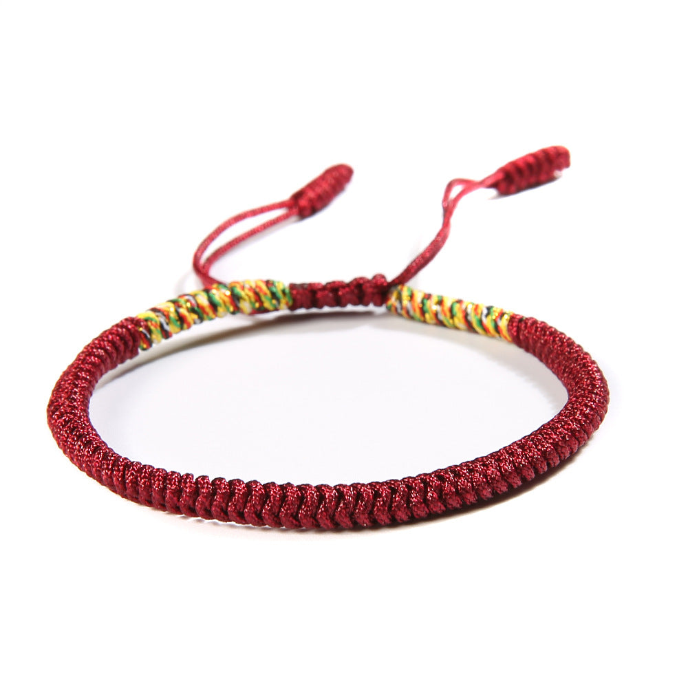 Handmade Braided Knot Bracelet Red String Literary Style Bracelet Ethnic Wind Red String